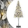 vidaXL Joulukuusi 300 LED-valoilla Valkoinen 210 cm PE ja Ter&auml;s