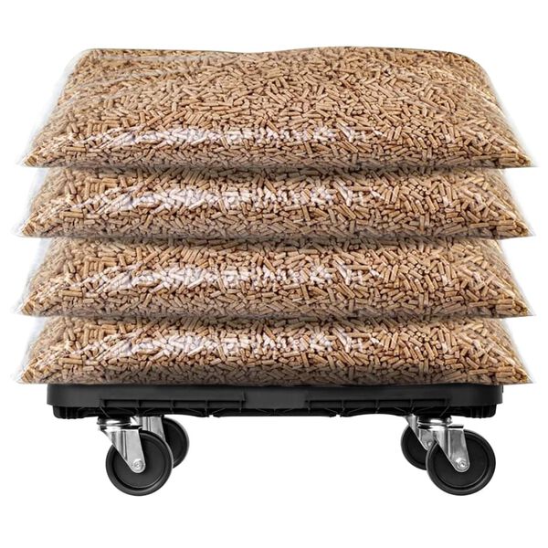 vidaXL Kuljetusk&auml;rryt 2 kpl musta polypropeeni 300 kg