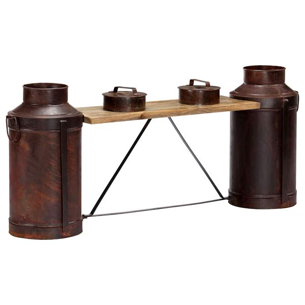 vidaXL Maitopullopenkki 150x33x64cm t&auml;ysi mangopuu