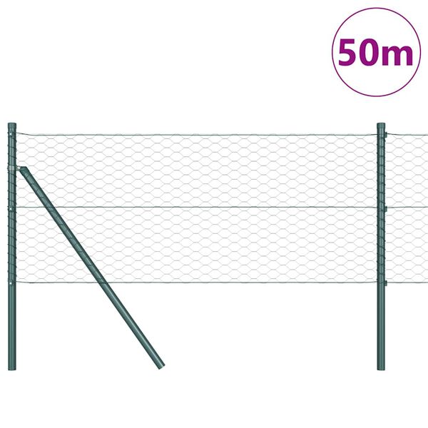 vidaXL Aitalatu Vihre&auml; 50 x 0,6 m (36 mm verkko) Ter&auml;st&auml; ja PVC:t&auml;
