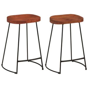 vidaXL Gavin baarijakkarat 2 kpl 45x40x63 cm t&auml;ysi mangopuu