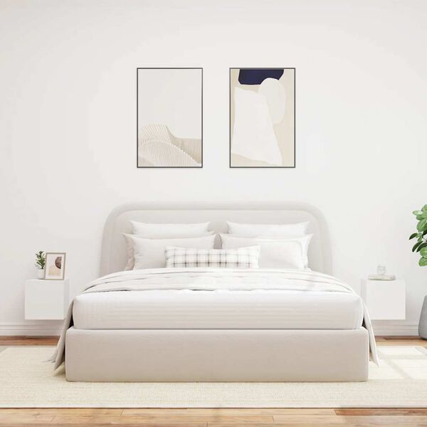 vidaXL TV-sein&auml;kaapit LED-valoilla 2 kpl valkoinen 30,5x35x30 cm