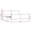 vidaXL Metallinen s&auml;ngynrunko ilman patjaa ruskea tammi 200x200 cm