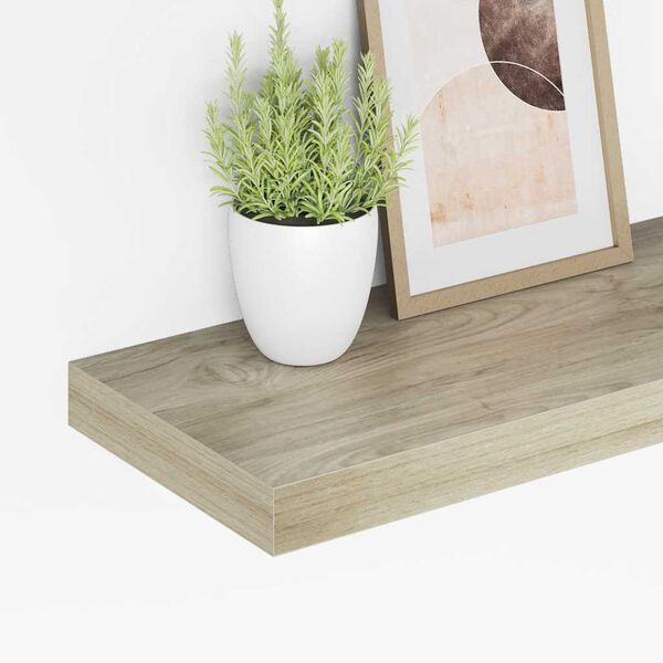 vidaXL Kelluvat sein&auml;hyllyt 2 kpl tammen v&auml;rinen 50x23x3,8 cm MDF