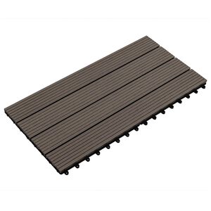 vidaXL Laudat 6 kpl Tumma ruskea 60 x 30 cm WPC