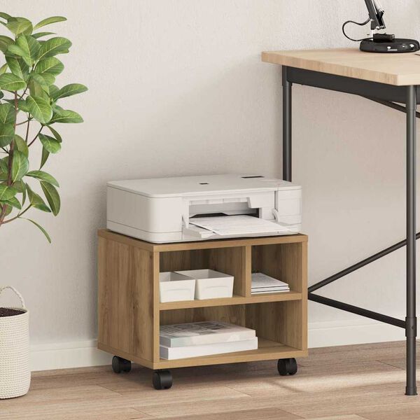 vidaXL Tulostinpidike Artisan tammi 41 x 32 x 33.5 cm Tekninen puu