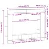 vidaXL TV-kaappi Vanha puu 152 x 22 x 113 cm Tekninen puu