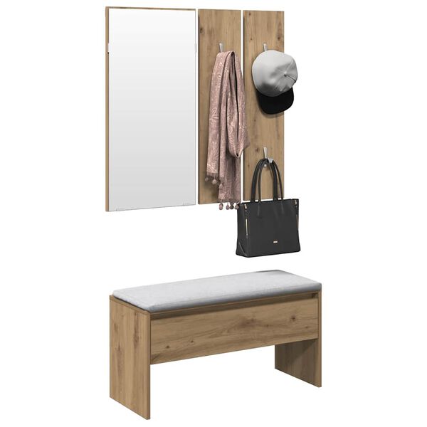 vidaXL k&auml;yt&auml;v&auml;n kalustesarja k&auml;sity&ouml;l&auml;inen tammi suunniteltu puu