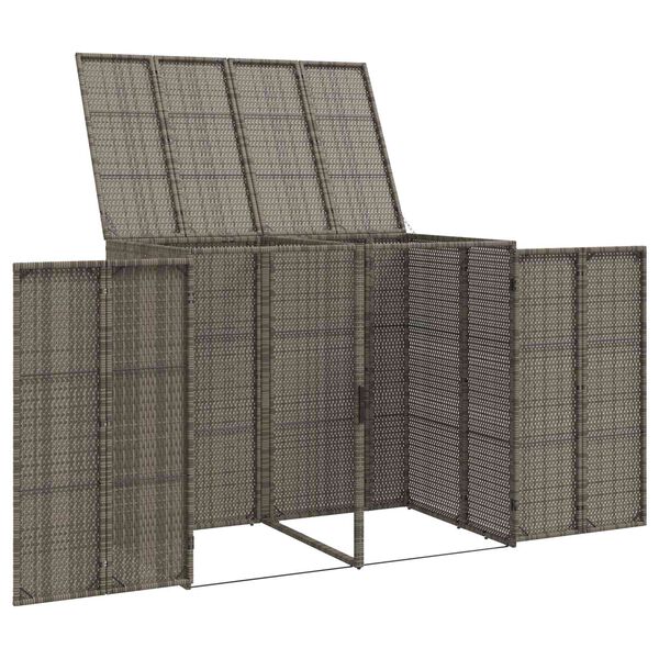 vidaXL Roska-astiakotelo 2 pcs Harmaa 65 x 80 x 115 cm Polyeteeni