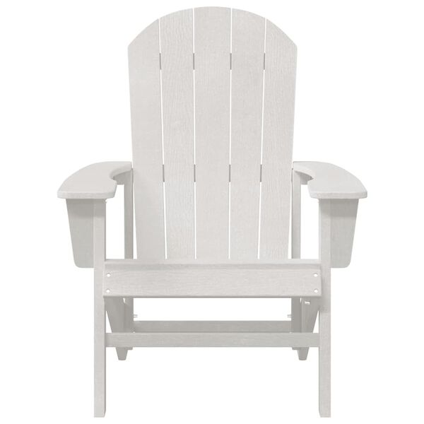 vidaXL Adirondack-tuoli Valkoinen 82 x 74 x 92 cm HDPE