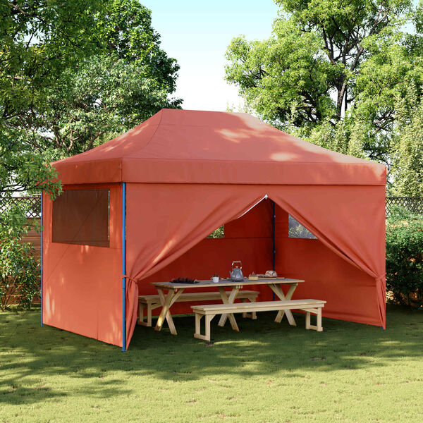 vidaXL Juhlateltta Terrakotta 279 x 410 x 315 cm Oxford-kangas