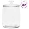 vidaXL Lasiset säilytyspurkit kansilla 2 kpl 8000 ml