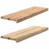 vidaXL ikkunalaudat 2 kpl K&auml;sittelem&auml;t&ouml;n 80x30x2 cm massiivipuutammea