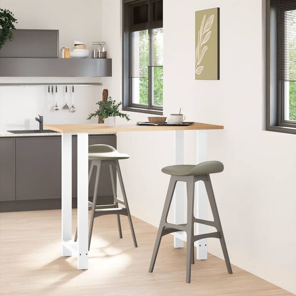 vidaXL Baarip&ouml;yd&auml;n jalat, valkoinen, 2 kpl, 60 x (110-111) cm, ter&auml;s