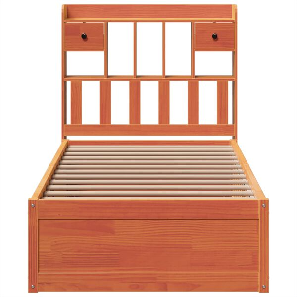 vidaXL S&auml;nky ilman patjaa vahanruskea 100x200 cm t&auml;ysi m&auml;nty