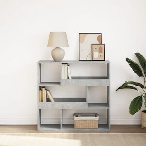 vidaXL Kirjahylly/tilanjakaja betoninharmaa 100x33x94,5 cm