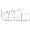 vidaXL Huvimaja katolla valkoinen 13,38x4,08x3,22 m polyeteeni