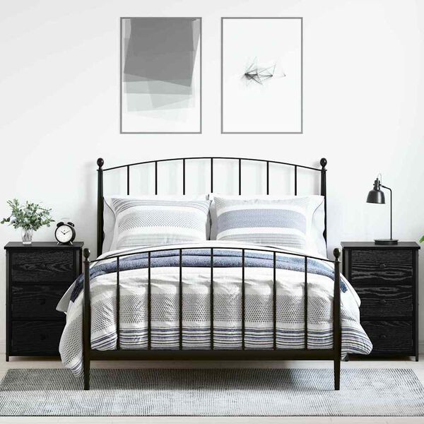 vidaXL Y&ouml;p&ouml;yt&auml;kaappi 2 pcs Musta tammi. 40 x 36 x 60 cm