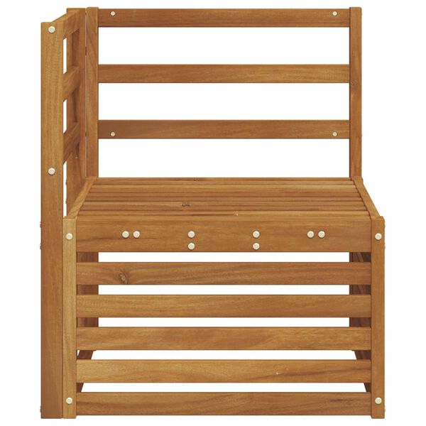 vidaXL Ulkona kulmasohva Tihe&auml; akasiapuu Luonnollinen 63 x 63 x 73 cm