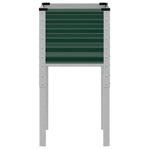 vidaXL Puutarhan istutuslaatikko vihre&auml; 45x45x88 cm ter&auml;s