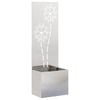vidaXL Puutarhan yksityisyyden verho Kukallinen Hopea 50 x 32 x 150 cm