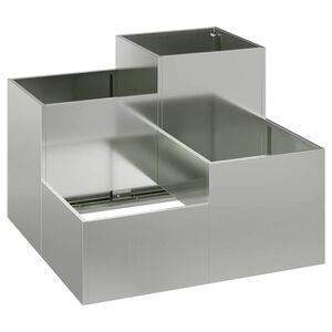 vidaXL Puutarha ruukku Hopea 100 x 100 x 60 cm Galvanoitu ter&auml;s
