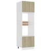 vidaXL Mikroaaltouunin kaappi Sonoma-tammi 60x57x207 cm tekninen puu