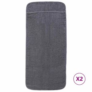 vidaXL Rantapyyhkeet 2 kpl antrasiitti 60x135 cm kangas 400 GSM