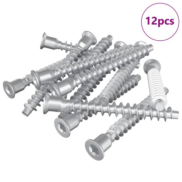vidaXL Confirmat-ruuvit 12 pcs Hopea &Oslash;7 x 58 mm Metalli