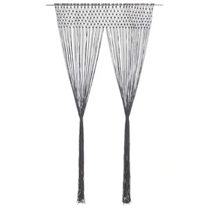 vidaXL Macrame verho antrasiitti 140x240 cm puuvilla