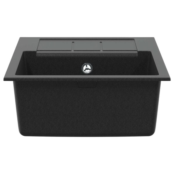 vidaXL Allas Musta 620 x 500 mm 80% kvartsia ja 20% hartsia