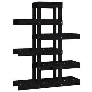 vidaXL Kasviteline musta 85x25x109,5 cm t&auml;ysi m&auml;nty