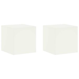 vidaXL Kasviteline 2 pcs valkoinen 40 x 40 x 40 cm Ter&auml;s