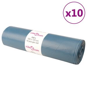 vidaXL Roskapussit 100 kpl sininen 240 l