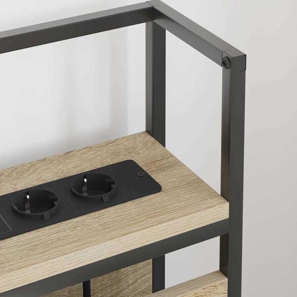 vidaXL S&auml;ilytysp&auml;&auml;ty hyllyll&auml; Sonoma tammi 120 cm Tekninen puu