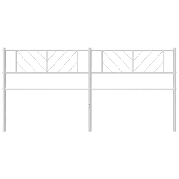 vidaXL Metallinen sängynpääty valkoinen 193 cm