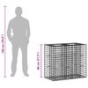 vidaXL Gabion Kohotettu Peti Hopea 90 x 50 x 80 cm Galvanoitu ter&auml;s