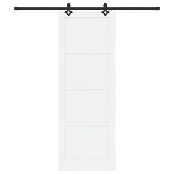 vidaXL Liukuovi ORKDAL Valkoinen 83 x 232 cm Massiivinen m&auml;nty