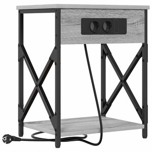 vidaXL Y&ouml;p&ouml;yt&auml;kaappi Harmaa Sonoma 41 x 31 x 51 cm Tekninen puu