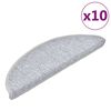 vidaXL Porrasmatot 10 kpl 56x17x3 cm vaaleanharmaa puolipy&ouml;re&auml;