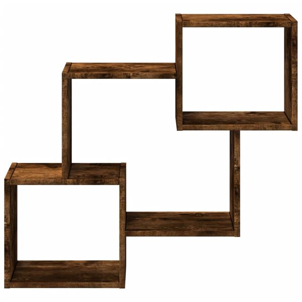 vidaXL Seinäkaappi 78x18x71 cm savutammi tekninen puu