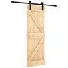 vidaXL Liukuovi 70 x 210 cm Massiivinen m&auml;nty (k&auml;sittelem&auml;t&ouml;n)