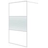vidaXL Walk-in suihkusein&auml;ke valkoinen 115x195 cm kirkas ESG-lasi