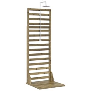 vidaXL Ulko-suihku 225 cm Impr&auml;gn&ouml;ity m&auml;nty ja ruostumaton ter&auml;s