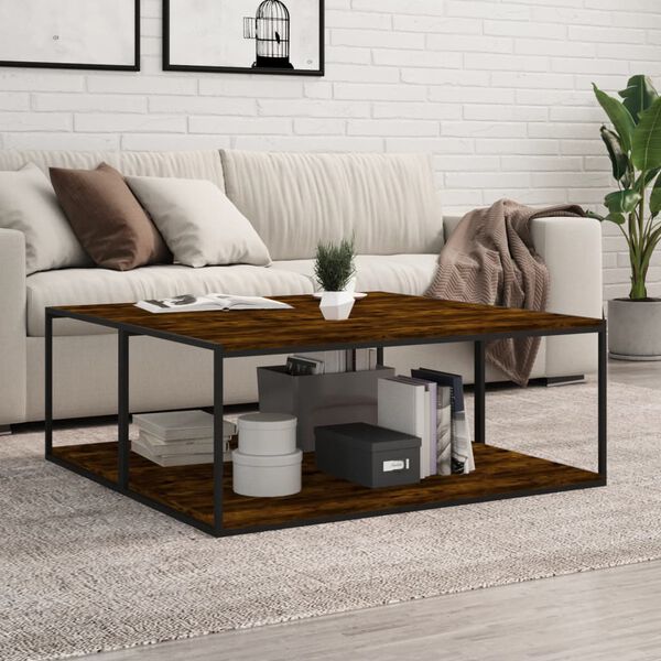 vidaXL Sein&auml;hyllyt 4 kpl savutammi 100x50x1,5 cm tekninen puu