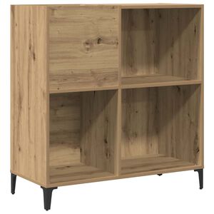 vidaXL LP-levyjen s&auml;ilytyskaappi k&auml;sity&ouml;l&auml;inen tammi 84,5x38x89 cm puu