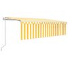 vidaXL Automaattisesti kelattava markiisi verhoilla 5x3 m keltavalk.