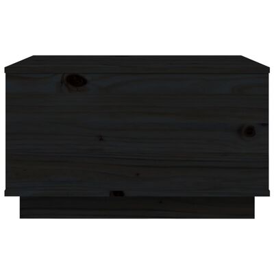 vidaXL Sohvapöytä musta 60x50x35 cm täysi mänty