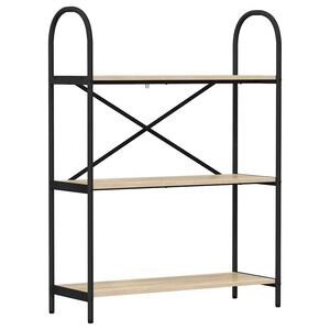 vidaXL Kirjahylly 3 tasoa 80 x 30 x 109 cm Tekninen puu Sonoman tammi