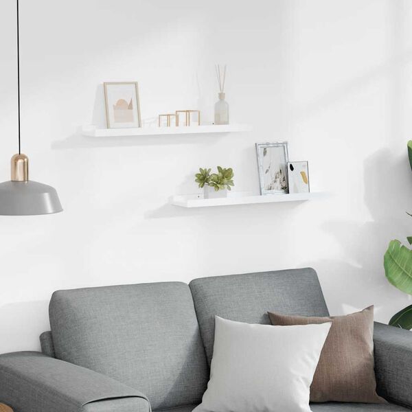 vidaXL Tauluhyllyt 2 kpl valkoinen 60x9x3 cm MDF